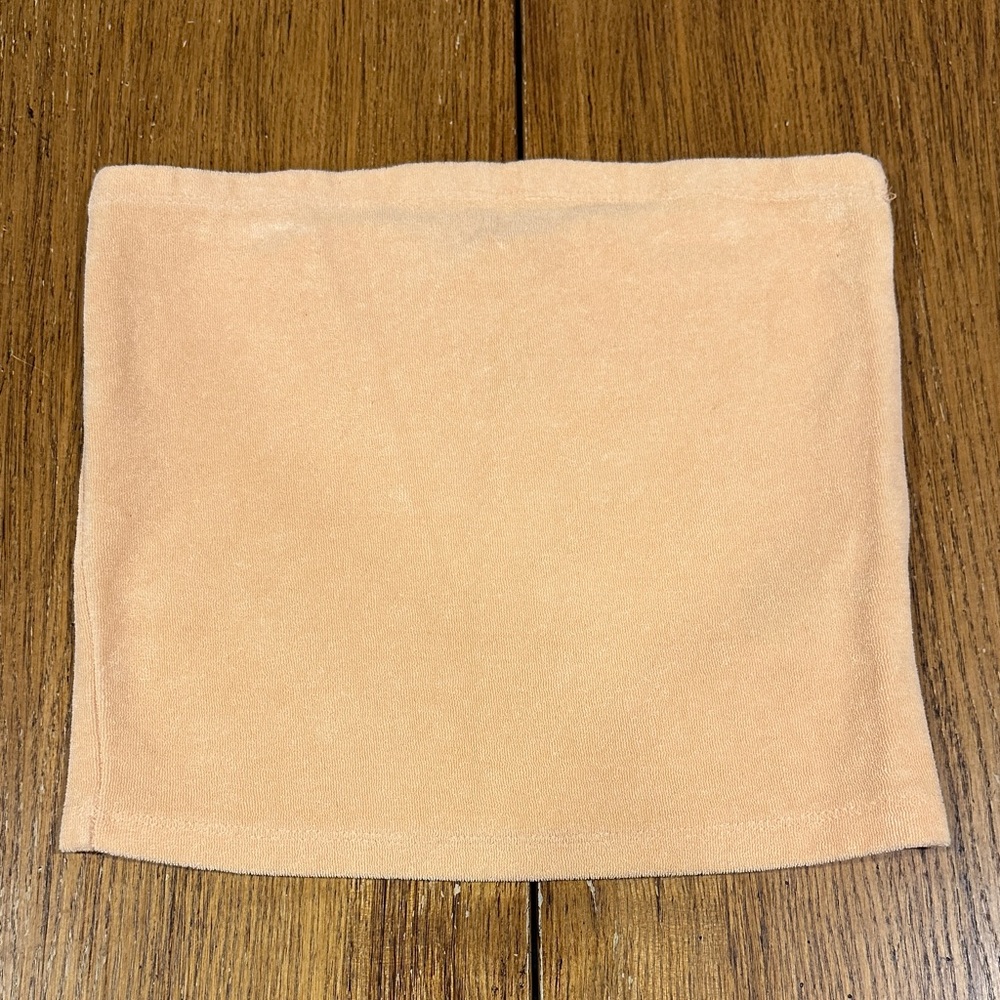 H&M Terry Cloth Light Orange Crop Top